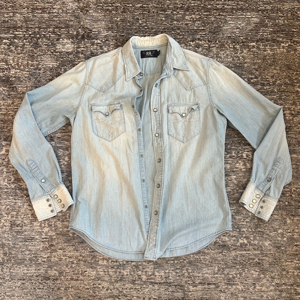 Vintage Ralph Lauren Light Blue Denim Shirt
